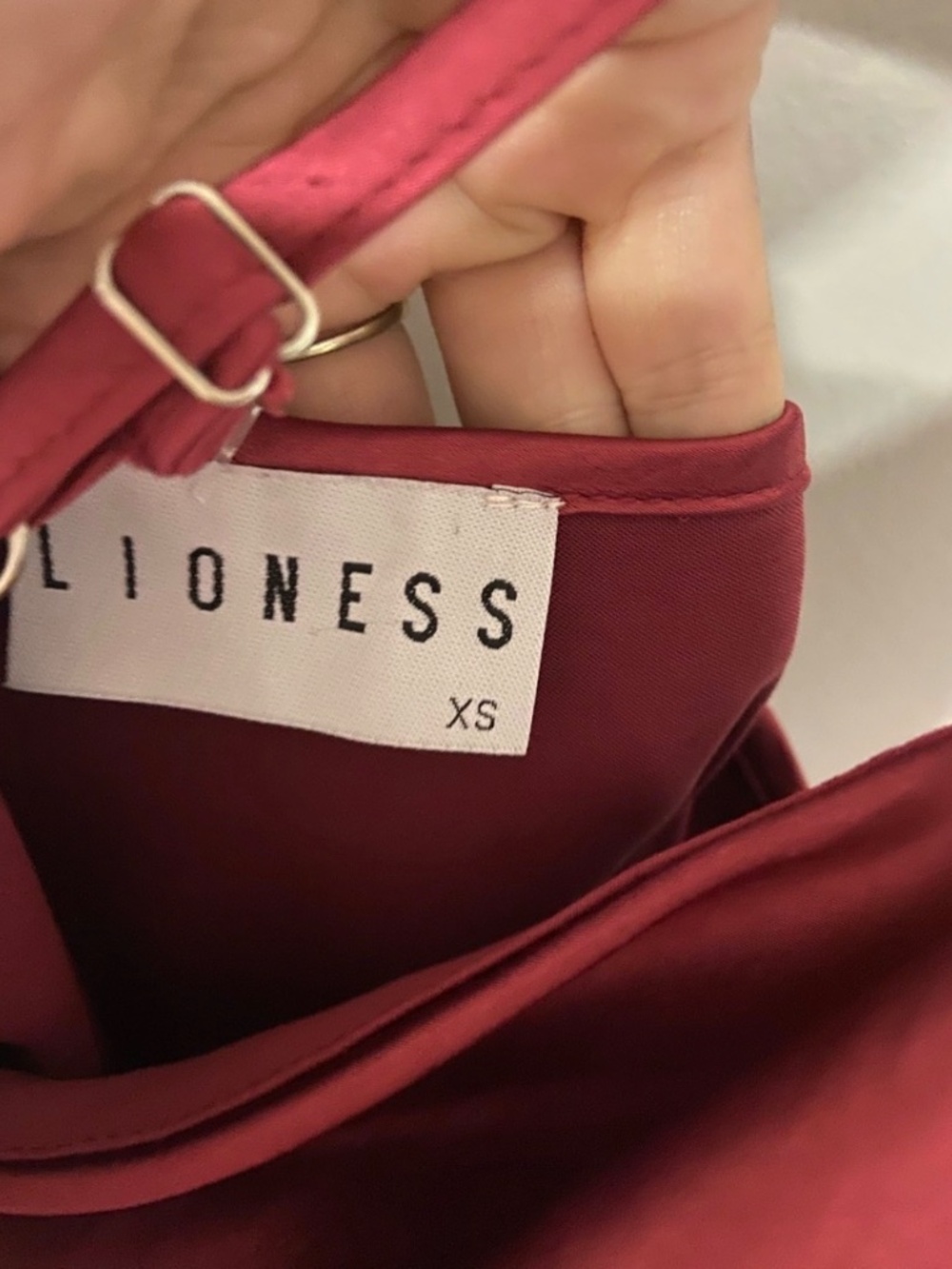 Lioness Satin Dress | XS | Berry - Picture 3 of 6